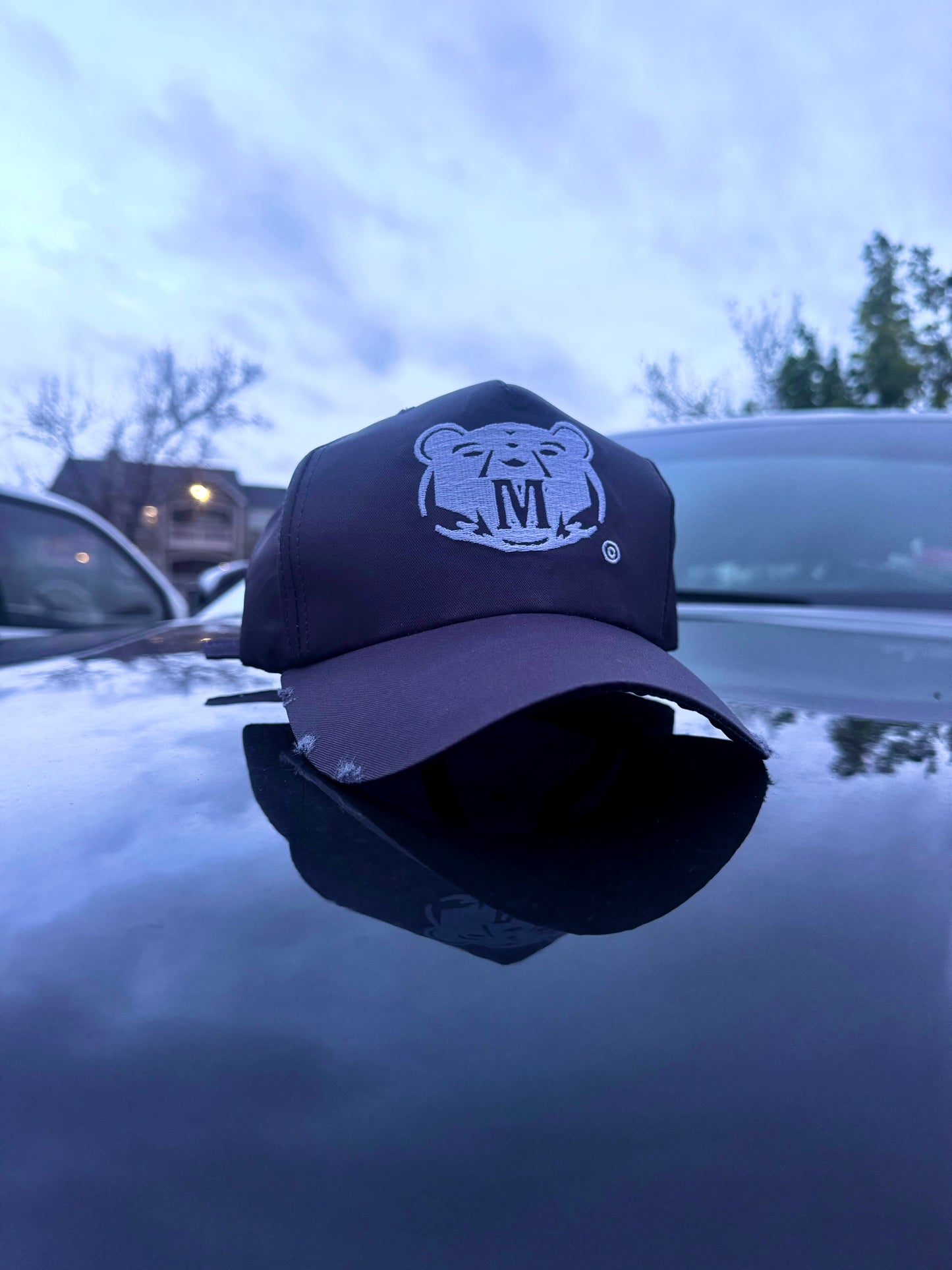 Gray Signature Monfrier Bear Logo Cap
