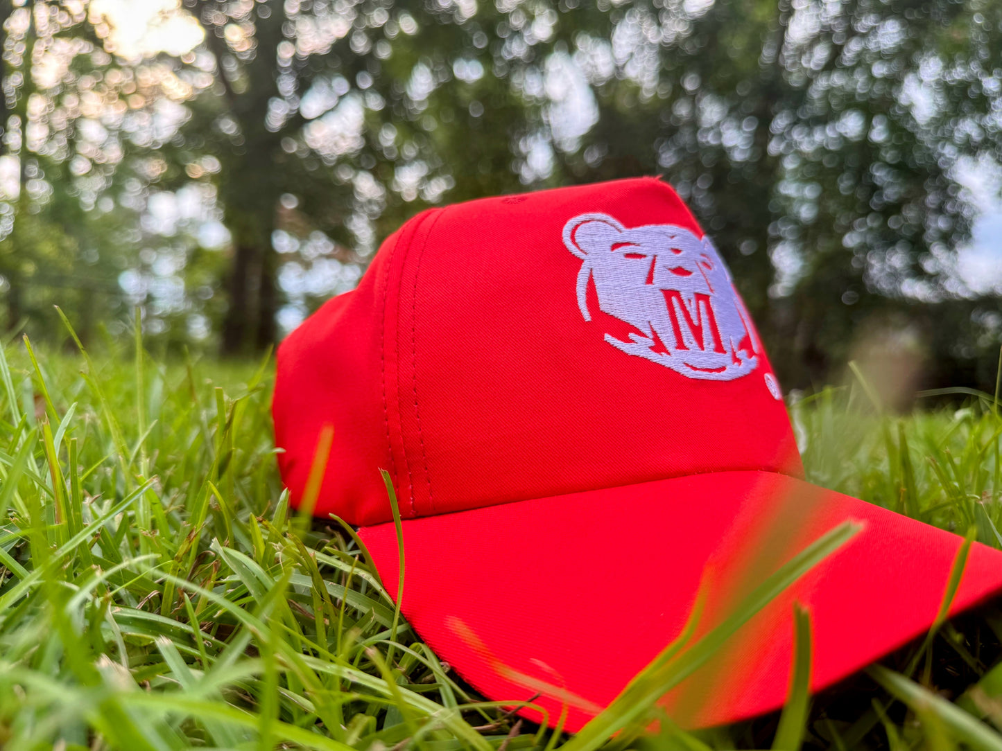 Red Signature Monfrier Bear Logo Cap