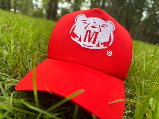 Red Signature Monfrier Bear Logo Cap