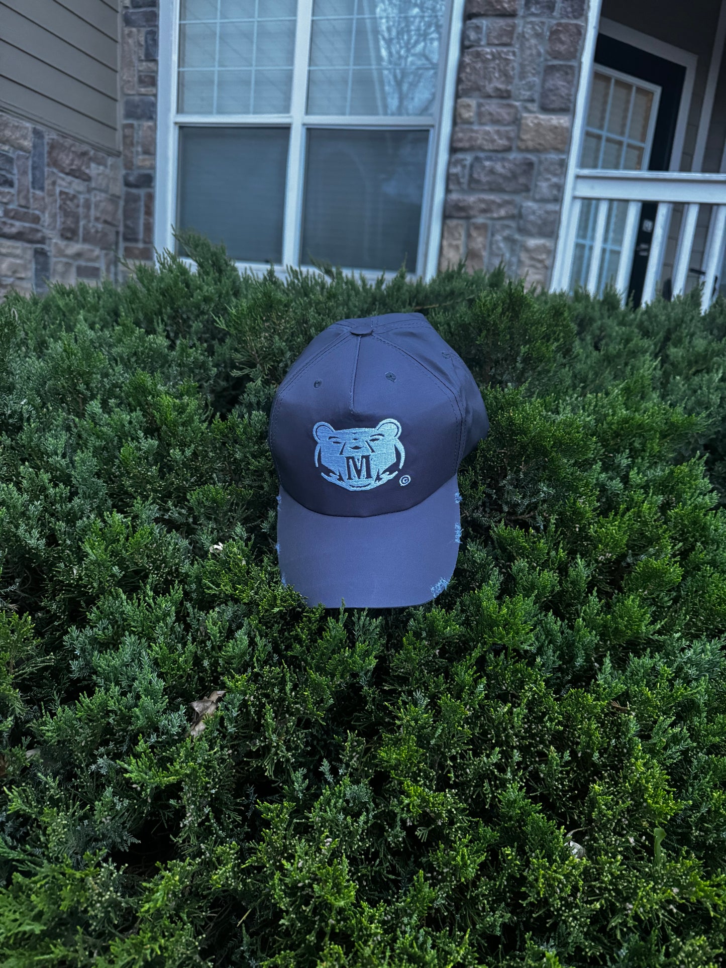 Gray Signature Monfrier Bear Logo Cap