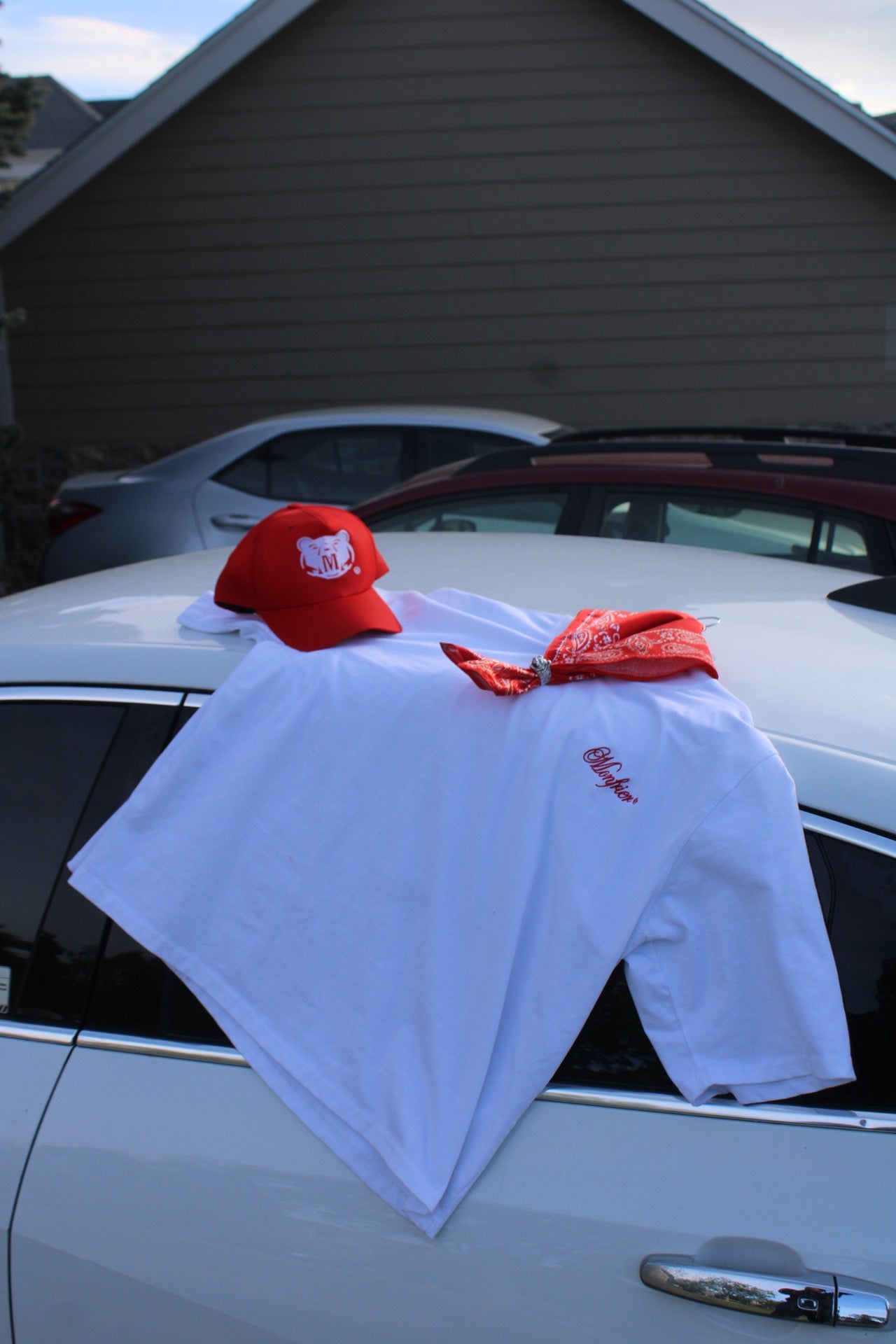 Red Signature Monfrier Bear Logo Cap